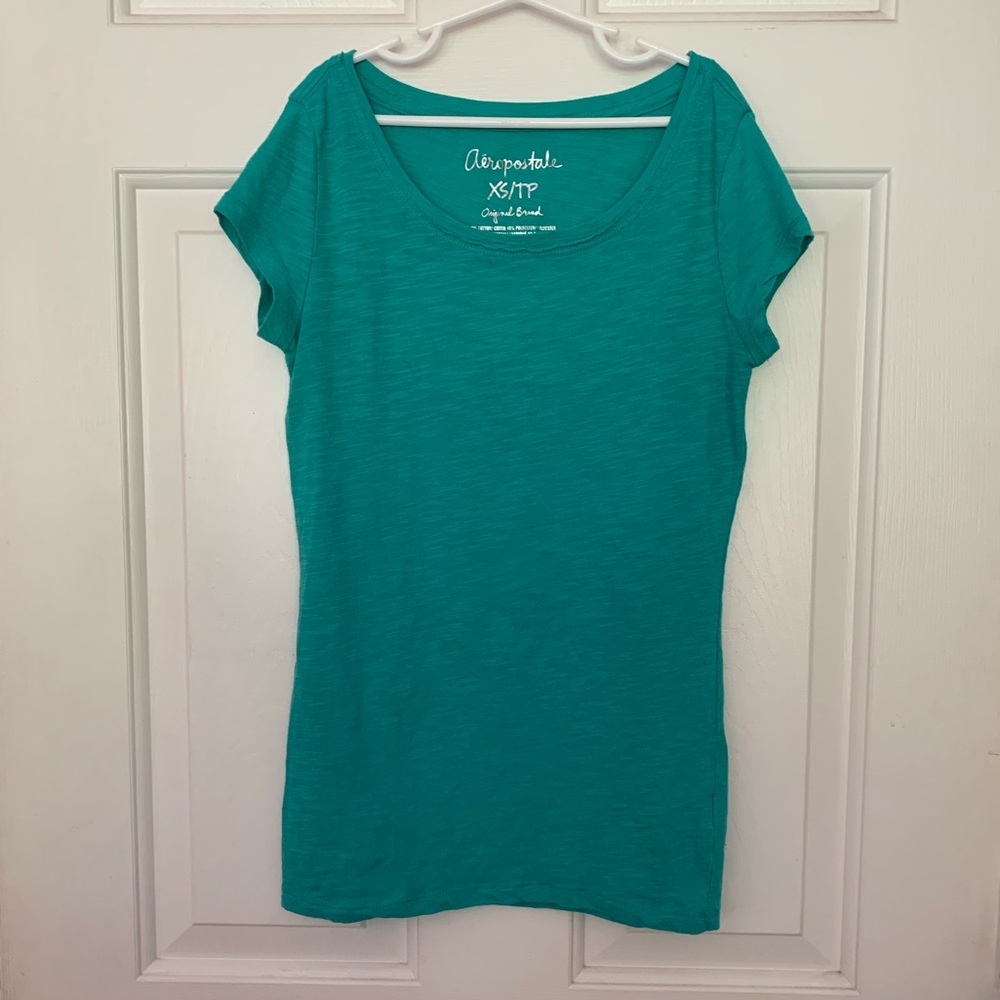 Cute teal blue Aeropostale shirt for women size XS